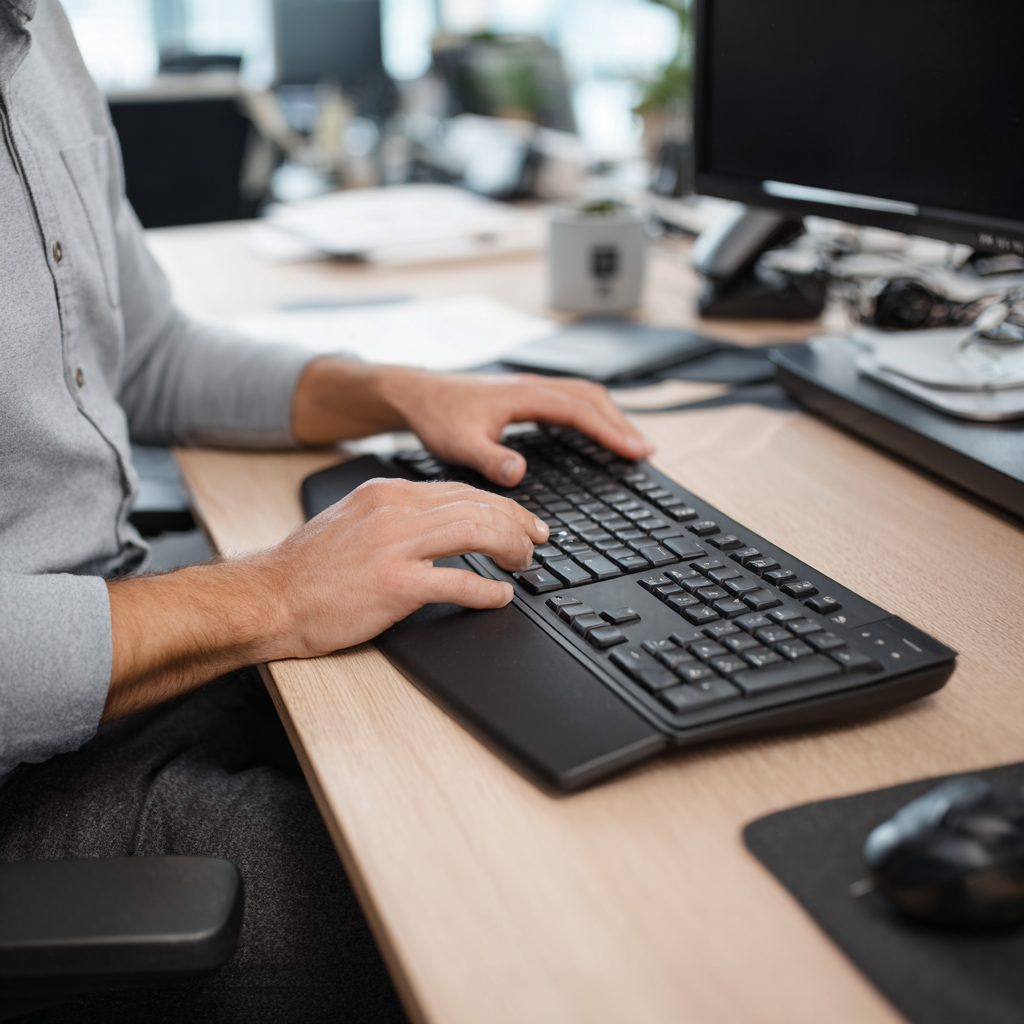 anwendung logitech ergo tastatur