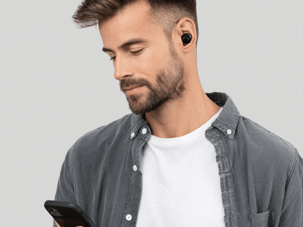 Anwendung der Sony Kopfhörer bei einem Telefon