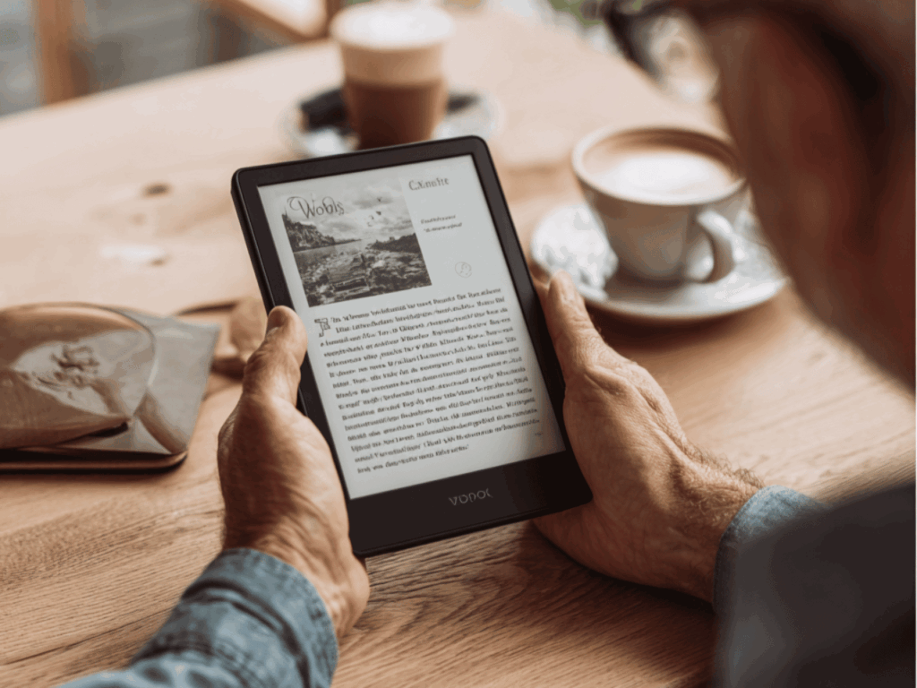 Ein älterer Mann liest ein Buch