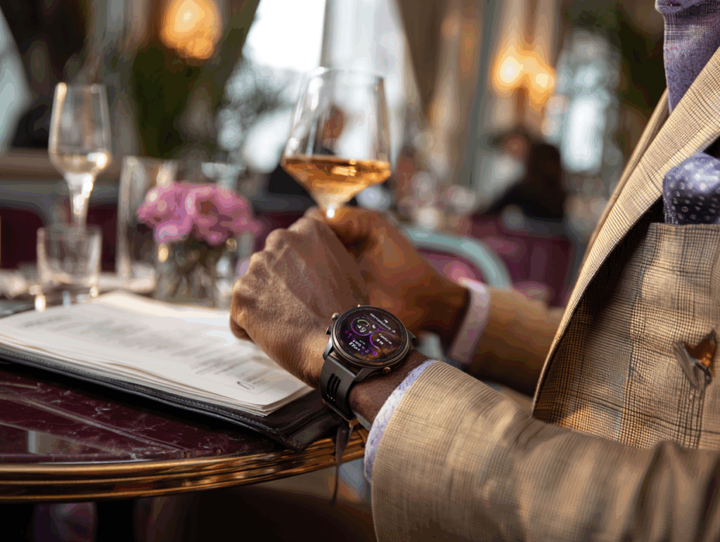 Smartwatch im Restaurant
