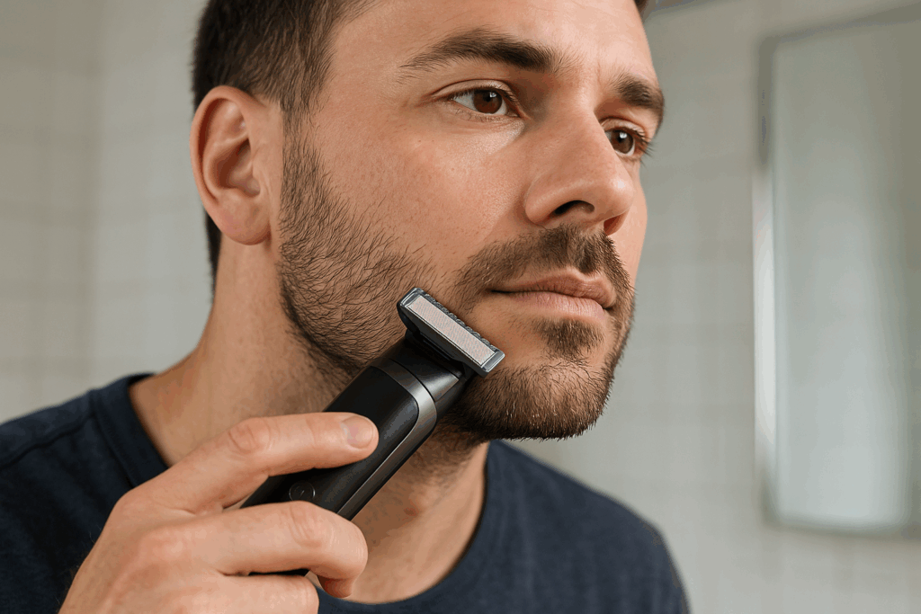 Philips OneBlade beim rasieren am morgen