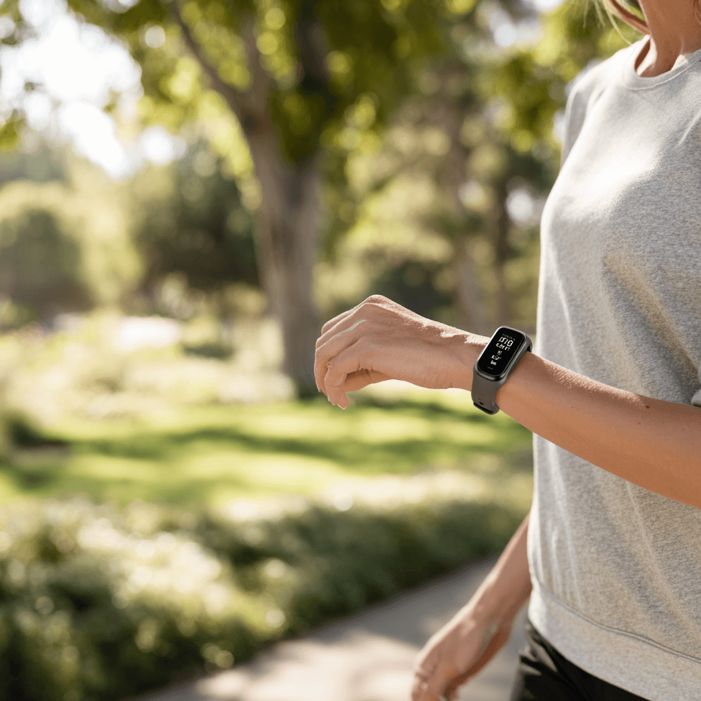 Samsung Galaxy Fit 3 am Handgelenk bei joggen