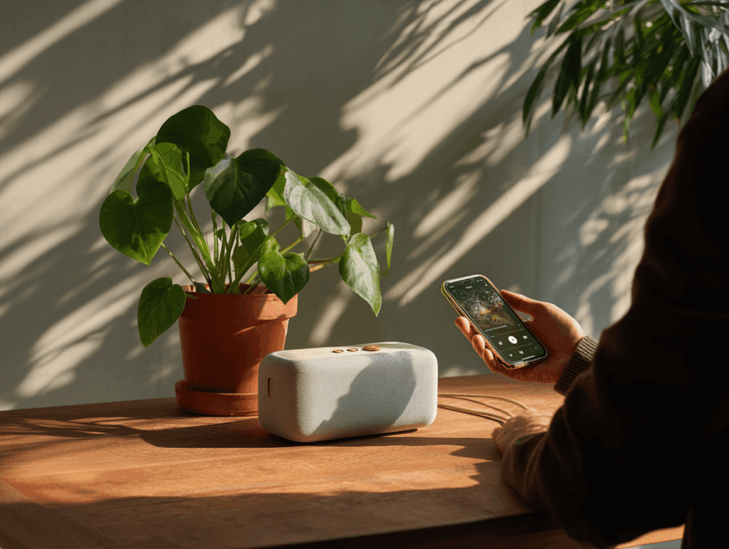 Musikbox mit Smartphone
