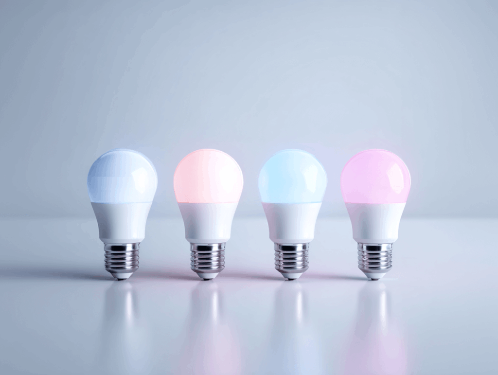 RGB-Farbspektrum von smarten LED-Lampen – Visualisierung der Farbvielfalt von Philips Hue und Nanoleaf im grossen LED-Lampen Test.